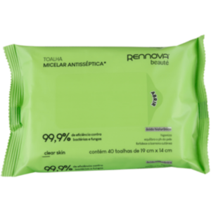 Toalha Micelar Antisseptica 40 unid. Rennova Beauté
