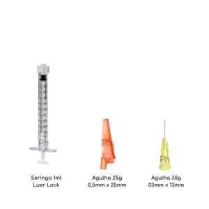 KIT Intra Needle (seringa + agulha 25g + agula fina hof)